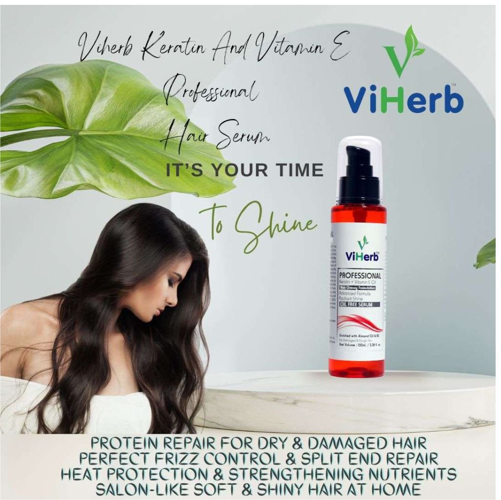 Buy Organic & Natural Keratin Vitamin E Professional Hair Serum